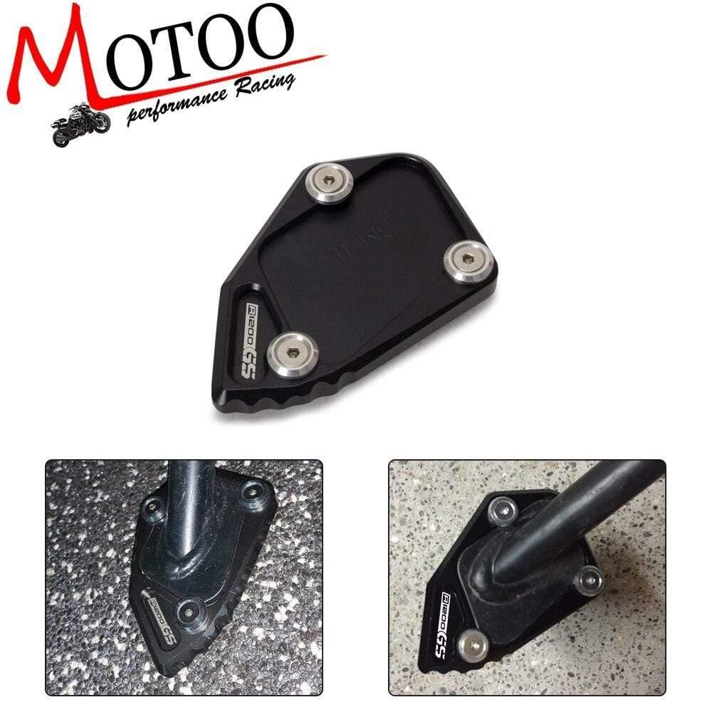 Motorcycle CNC Aluminum Side Stand Enlarge Kickstand parts  For BMW R 1200 GS ADV 2008-2012 (Black)