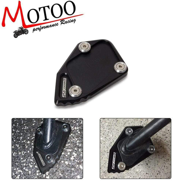 Motorcycle CNC Aluminum Side Stand Enlarge Kickstand parts  For BMW R 1200 GS ADV 2008-2012 (Black)