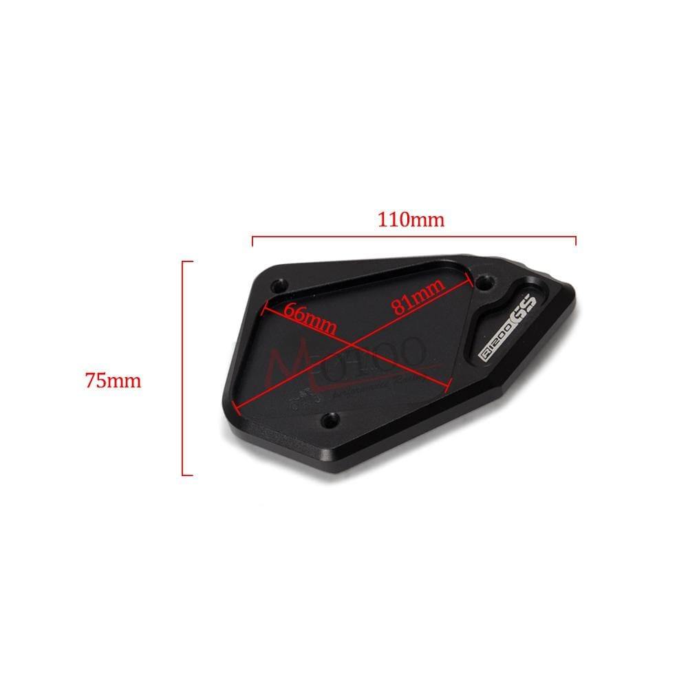 Motorcycle CNC Aluminum Side Stand Enlarge Kickstand parts  For BMW R 1200 GS ADV 2008-2012 (Black)