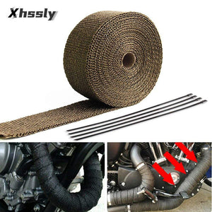 Planet Gates Motorcycle Exhaust Pipe Protection Heat Shield Insulat Wrap For KAWASAKI Vulcan 900 Zzr 400 Er6F Vulcan 800 Ninja 650 Zx6R 2006