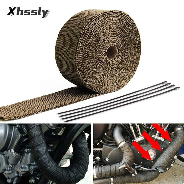 Planet Gates Motorcycle Exhaust Pipe Protection Heat Shield Insulat Wrap For KAWASAKI Vulcan 900 Zzr 400 Er6F Vulcan 800 Ninja 650 Zx6R 2006