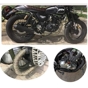 Planet Gates Motorcycle Exhaust Pipe Protection Heat Shield Insulat Wrap For KAWASAKI Vulcan 900 Zzr 400 Er6F Vulcan 800 Ninja 650 Zx6R 2006