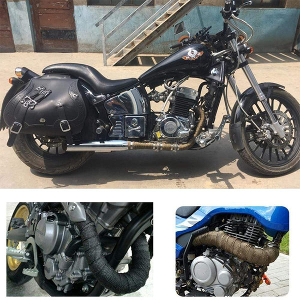Planet Gates Motorcycle Exhaust Pipe Protection Heat Shield Insulat Wrap For KAWASAKI Vulcan 900 Zzr 400 Er6F Vulcan 800 Ninja 650 Zx6R 2006