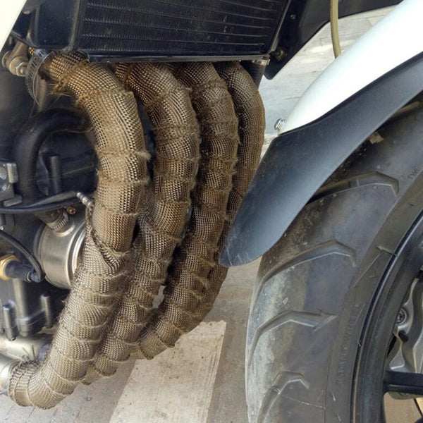 Planet Gates Motorcycle Exhaust Pipe Protection Heat Shield Insulat Wrap For KAWASAKI Vulcan 900 Zzr 400 Er6F Vulcan 800 Ninja 650 Zx6R 2006