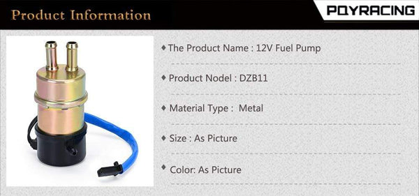 Planet Gates Motorcycle Fuel Pump 12v Fuel Pump For CBR600F CBR600F2 CBR600F3 CBR600F4 1987-2000 PQY-DZB11