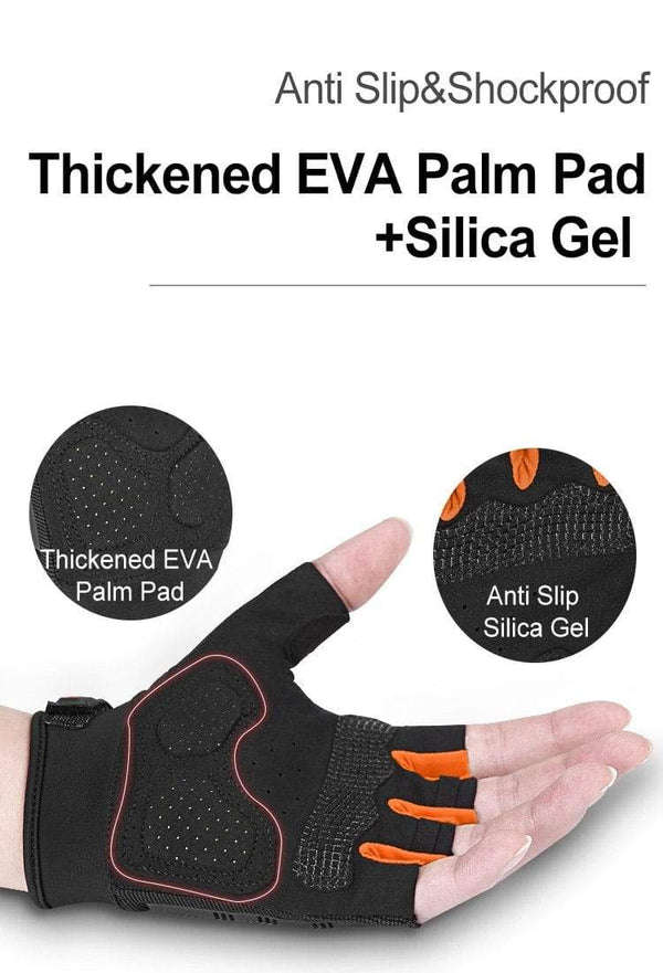 Planet Gates Motorcycle Gloves Half Finger Fingerless Motorbike Gloves Men Women Summer Breathable Cycling Shockproof MTB Sport Gym