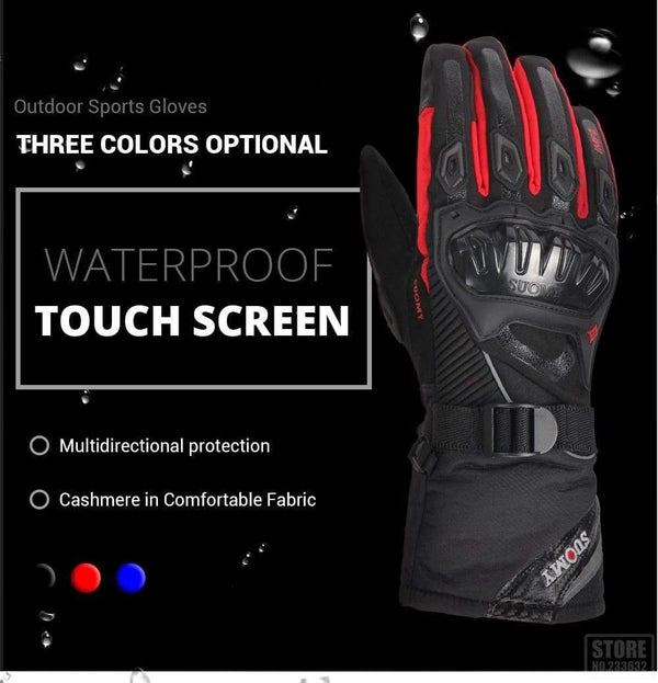 Planet Gates Motorcycle Gloves Men 100% Waterproof Windproof Winter Moto Gloves Touch Screen Gant Moto Guantes Motorbike Riding Gloves