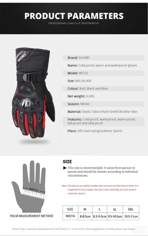 Planet Gates Motorcycle Gloves Men 100% Waterproof Windproof Winter Moto Gloves Touch Screen Gant Moto Guantes Motorbike Riding Gloves