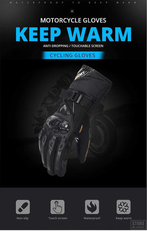 Planet Gates Motorcycle Gloves Men 100% Waterproof Windproof Winter Moto Gloves Touch Screen Gant Moto Guantes Motorbike Riding Gloves