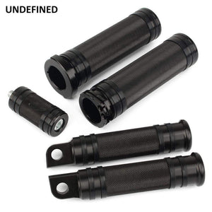 Planet Gates Motorcycle Handle Bar Grips+Footrest Foot Pegs+Shifter Peg Nail For Harley Sportster 883 Touring Dyna Breakout Softail V-Rod