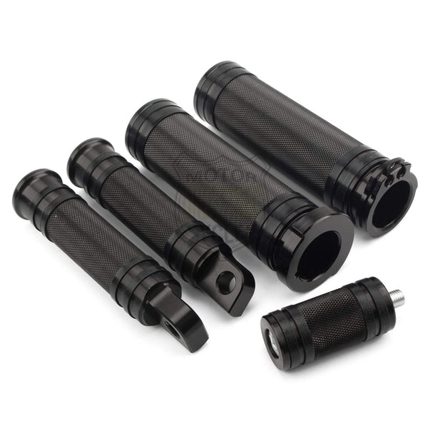 Planet Gates Motorcycle Handle Bar Grips+Footrest Foot Pegs+Shifter Peg Nail For Harley Sportster 883 Touring Dyna Breakout Softail V-Rod