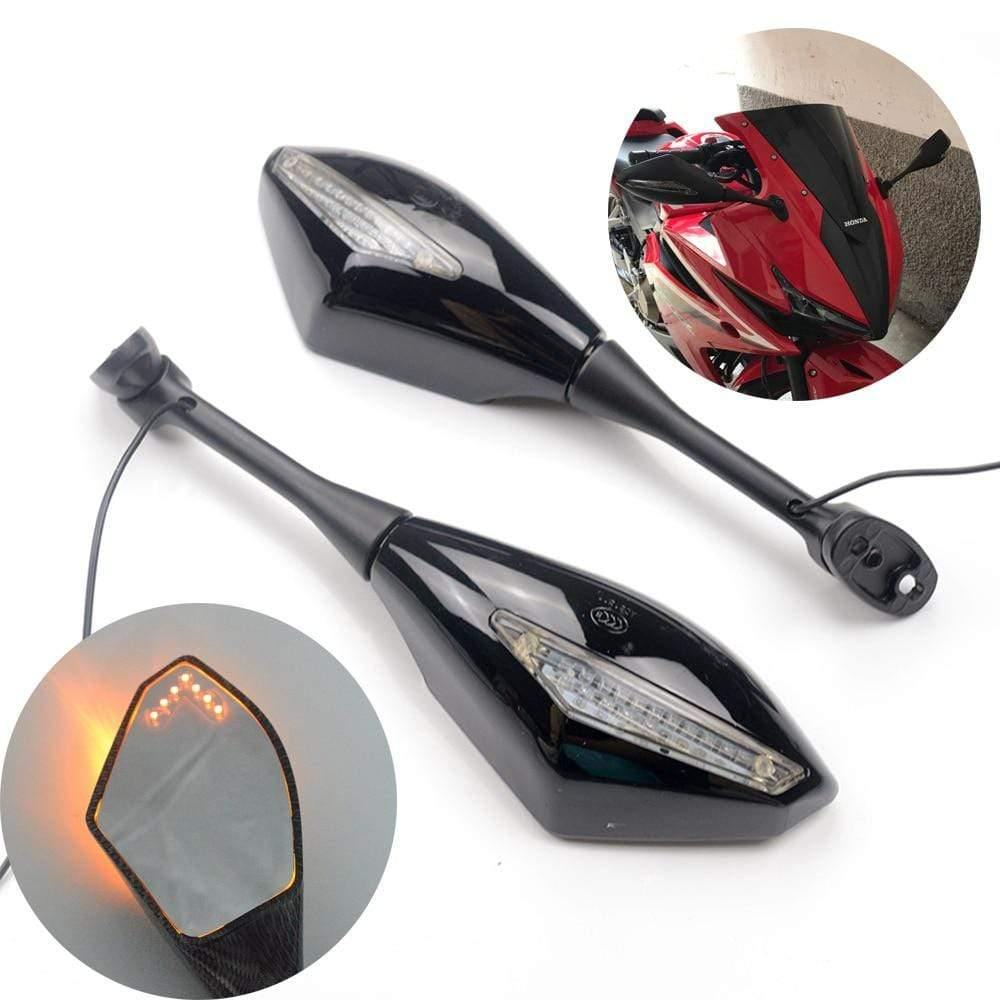 Planet Gates Motorcycle LED Turn Signals Rearview Sport Bike Mirrors for For Honda CBR 600 900 1000 RR CBR300R CBR500R CBR250R