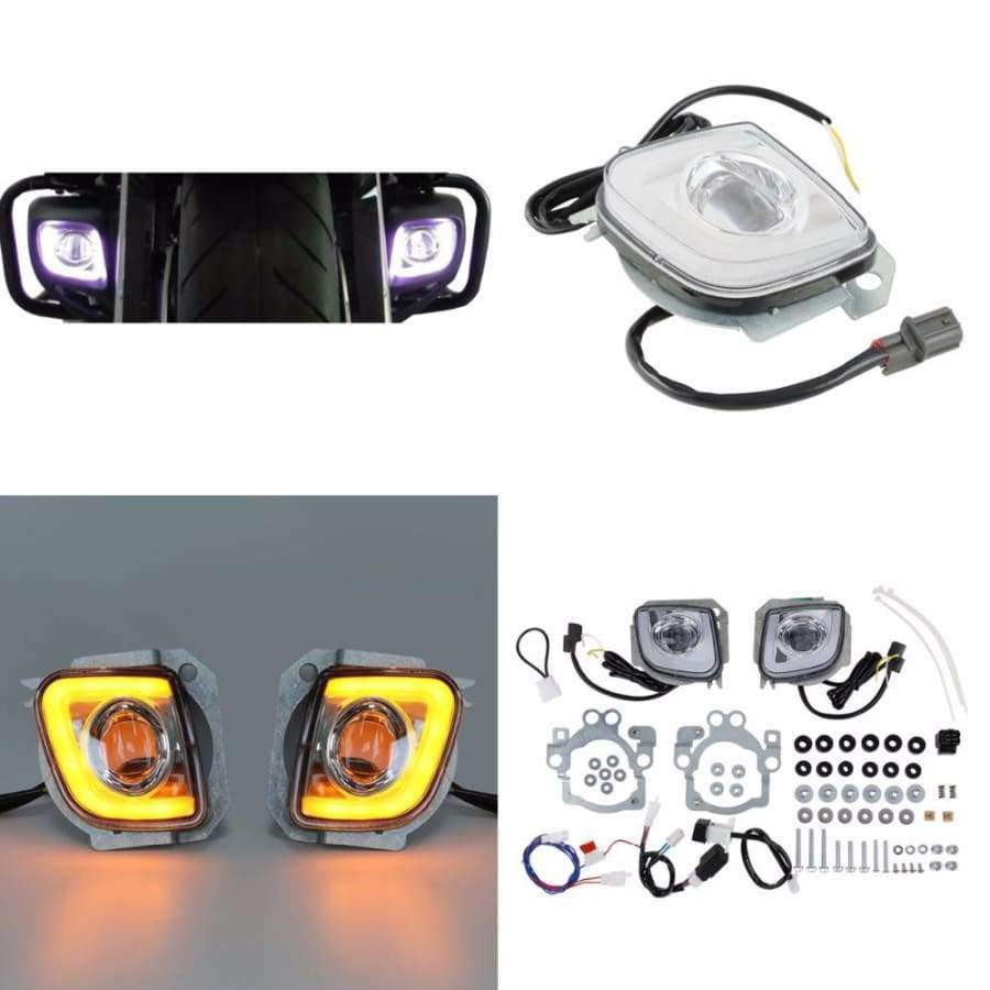Planet Gates Motorcycle Motorbike LED Turn Signal Driving Fog Light For Honda Goldwing GL1800 12-17 F6B Valkyrie GL18RFL 2012-2016 13 14 15