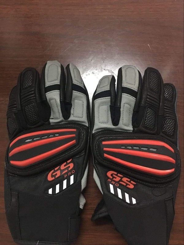 Planet Gates Motorcycle Rally GS Gloves FOR BMW GS1200 GS Cycling Orange Blue Leather Gloves