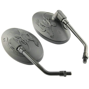 Planet Gates Motorcycle rearview mirror 10mm side mirror for Kawasaki EL250 EN400 EN450 EN500 VN250 VN400 Vulcan Classic VN750 VN800