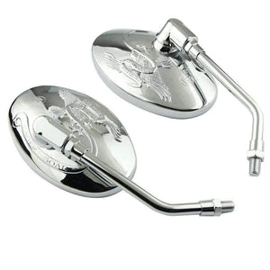 Planet Gates Motorcycle rearview mirror 10mm side mirror for Kawasaki EL250 EN400 EN450 EN500 VN250 VN400 Vulcan Classic VN750 VN800