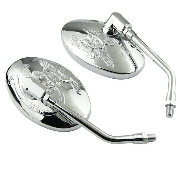 Planet Gates Motorcycle rearview mirror 10mm side mirror for Kawasaki EL250 EN400 EN450 EN500 VN250 VN400 Vulcan Classic VN750 VN800