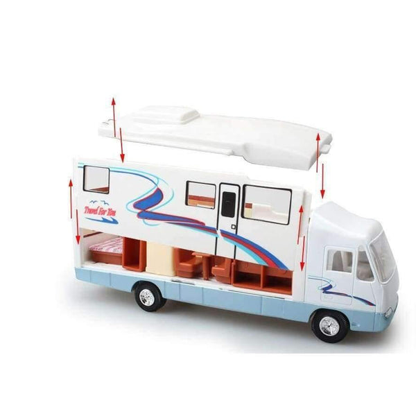 Planet Gates Motorhome Car Toys Recreational Vehicle(RV) Diecast PVC Pull Back Car Model Toy For Gift/Kids -Free Shipping