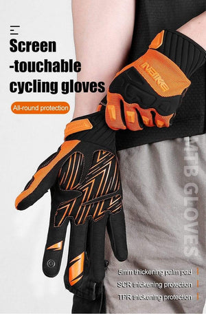 Planet Gates Mountain Bike Gloves Autumn Winter Touch Screen Men Women MTB Bicycle Cycling Gloves Full Finger Shockproof Sport Gloves