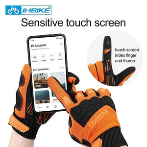 Planet Gates Mountain Bike Gloves Autumn Winter Touch Screen Men Women MTB Bicycle Cycling Gloves Full Finger Shockproof Sport Gloves