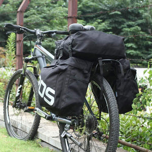 Planet Gates Mountain Road Bicycle Bike 3 in 1 Trunk Bags Cycling Double Side Rear Rack Tail Seat Pannier Pack Luggage Carrier