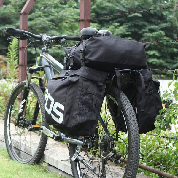 Planet Gates Mountain Road Bicycle Bike 3 in 1 Trunk Bags Cycling Double Side Rear Rack Tail Seat Pannier Pack Luggage Carrier