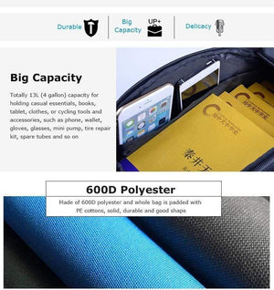 Planet Gates Mountain Road Bike Bicycle Cycling Rear Seat Rack Trunk Bag Pack Pannier Carrier Shoulder Bag Handbag 13L