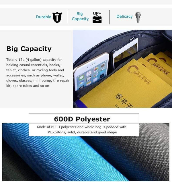 Planet Gates Mountain Road Bike Bicycle Cycling Rear Seat Rack Trunk Bag Pack Pannier Carrier Shoulder Bag Handbag 13L