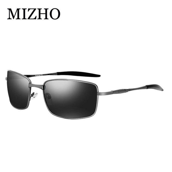 Planet Gates MPTYJ049 BLACK / PHOTO COLOR Brand Designer Driving Polarized Sunglasses Men Rectangle Metal Sun Glasses Eyewear Accessories