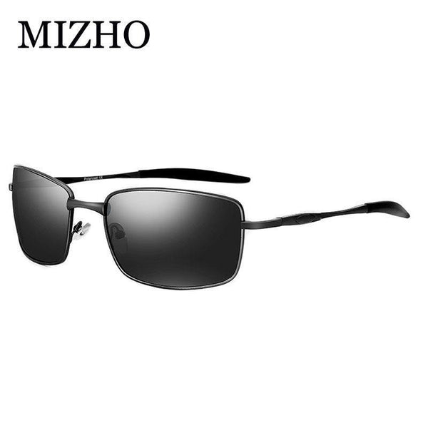 Planet Gates MPTYJ049 BLACK / PHOTO COLOR Brand Designer Driving Polarized Sunglasses Men Rectangle Metal Sun Glasses Eyewear Accessories