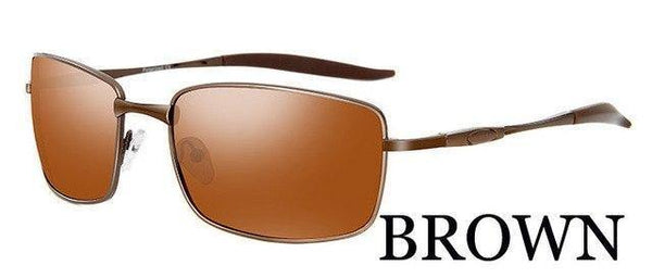 Planet Gates MPTYJ049 BROWN / PHOTO COLOR Brand Designer Driving Polarized Sunglasses Men Rectangle Metal Sun Glasses Eyewear Accessories