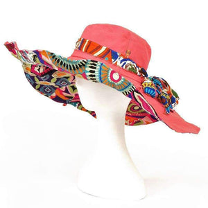 Planet Gates Ms Elastic Waist Chains Bienvenu Womens Large Brim Floppy Foldable Roll up UPF 50+ Beach Sun Hat Fashion Adjustable  outdoor