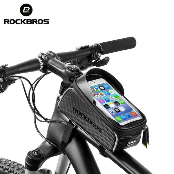 Planet Gates MTB Bicycle Bike Bag 6" Touchscreen Frame Reflective Bag Cycling Top Waterproof Tube Bag Phone Case Bike Accessories