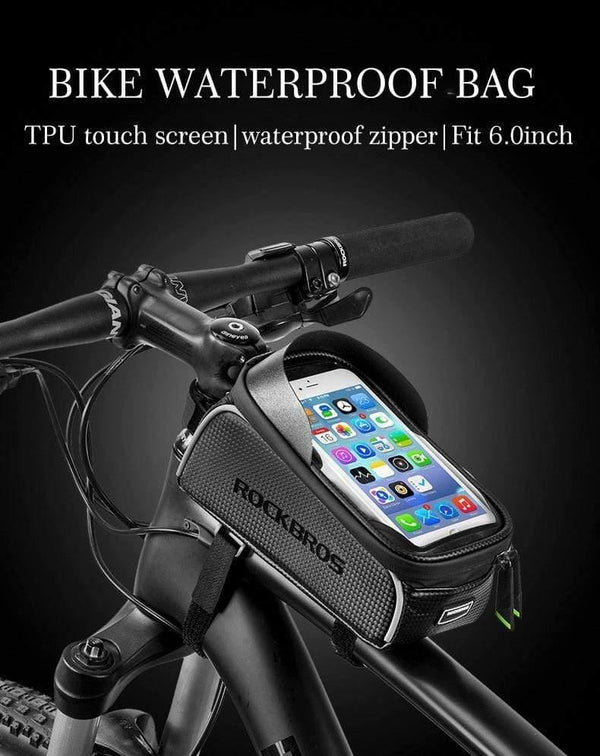 Planet Gates MTB Road Bike Bicycle Bags Waterproof Touch Screen Cycling Top Front Tube Frame Bags 6.0 Phone Case Bike Accessories