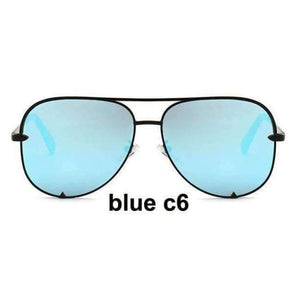 Planet Gates MTYJ052 Blue c6 / photo color FEISHINI Trendy Silver Mirror Metal Sun Glasses Men Brand Designer Pilot Sunglasses Women Shades Top Fashion Eyewear 2018