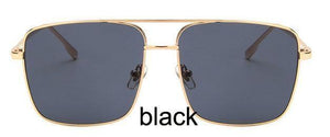 Planet Gates MTYJ064 black Fashion Oculos Metal Oversized Square Eye Glasses Frame Women Vintage Brown Ladies Sunglasses
