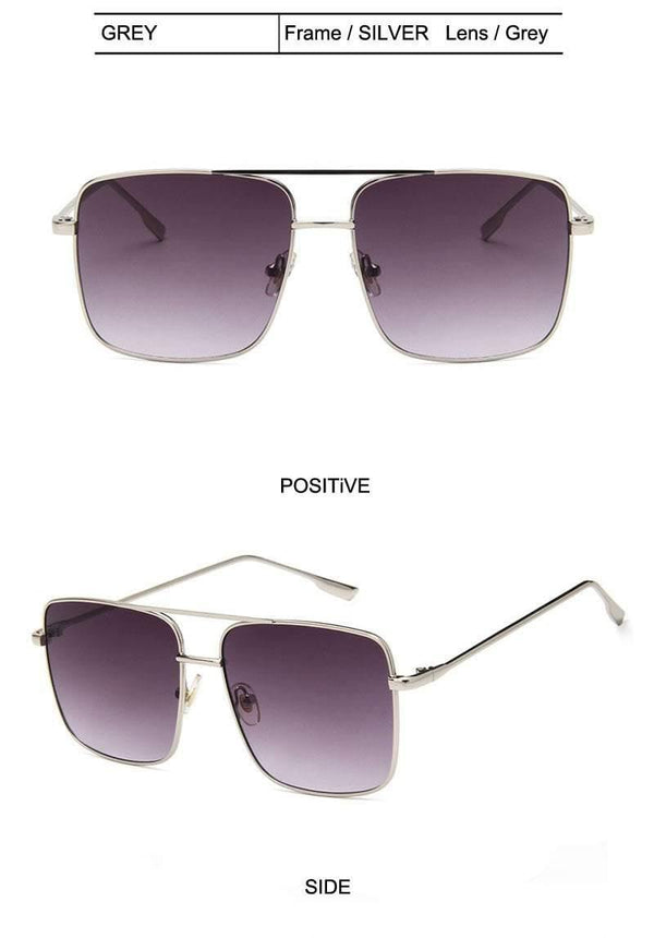 Planet Gates MTYJ064 silverEyewea Fashion Oculos Metal Oversized Square Eye Glasses Frame Women Vintage Brown Ladies Sunglasses