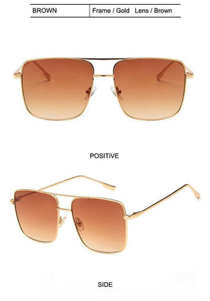 Planet Gates MTYJ064 silverEyewea Fashion Oculos Metal Oversized Square Eye Glasses Frame Women Vintage Brown Ladies Sunglasses