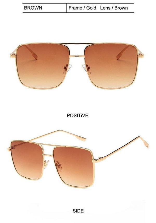 Planet Gates MTYJ064 silverEyewea Fashion Oculos Metal Oversized Square Eye Glasses Frame Women Vintage Brown Ladies Sunglasses