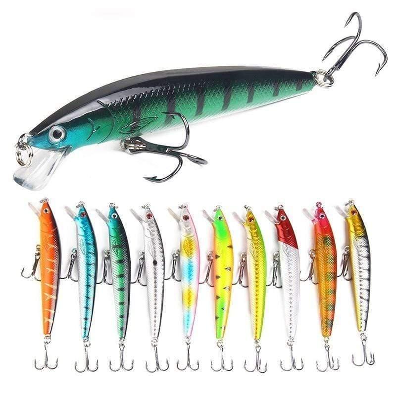 Planet Gates Mulit Color 10Pcs/lot 10cm 7.5g Hard Aritificial Wobblers Minnow Fishing Bait Lure Floating Pesca Bait Fish Lures For Ocean Rilver