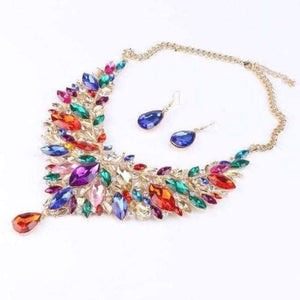 Planet Gates Multi 2017 African Jewelry Sets Wedding Necklace Womens Jewellery Set Gold Color Necklace And Earrings 6Colors