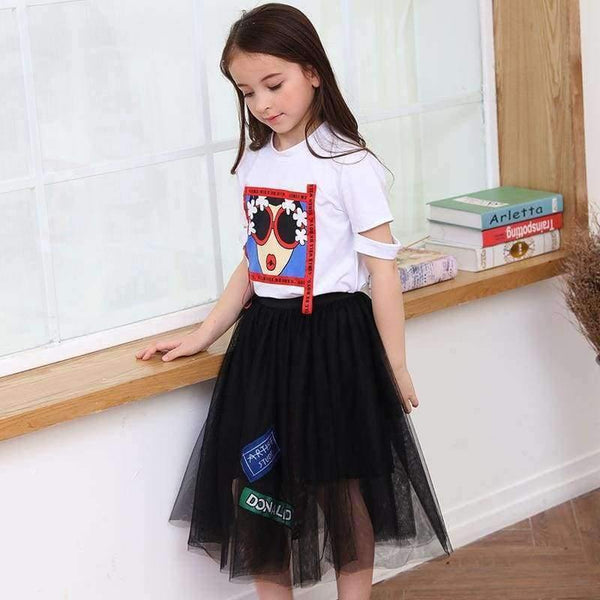 Planet Gates Multi / 6 Fashion Girls Outfit Summer Girls Clothing Set Skirts and Tops Little Girl Teenage Girl Clothing age 6 8 10 12 14 15 years