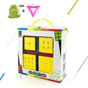 Planet Gates Multi Best Birthday Gift 4PCS/Set 2x2x2 3x3x3 4x4x4 5x5x5 Stickerless Magic Cube Puzzle for Boys 2*2*2 3*3*3 4*4*4 5*5*5 Moyu Cubes