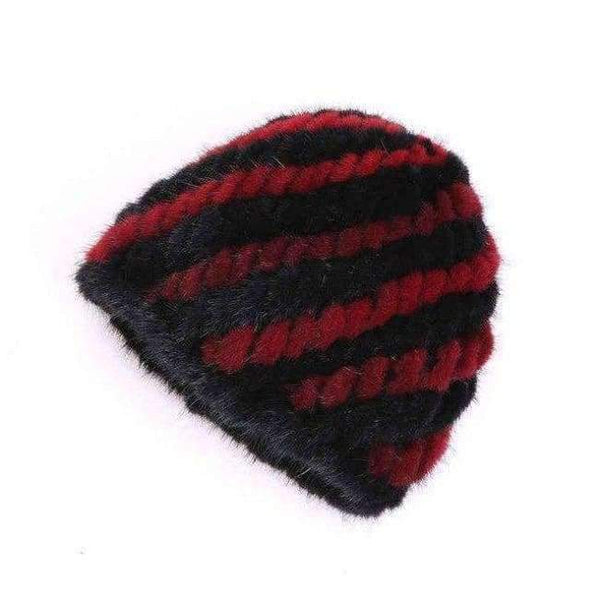 Planet Gates multi color 1 / One Size 2018 Winter Women's Hat Beanies Real Mink Fur Knitted Winter Hats for Women Natural Genuine Fur Caps Gorros Mujer Invierno