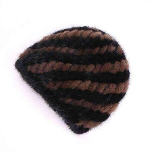 Planet Gates multi color 2 / One Size 2018 Winter Women's Hat Beanies Real Mink Fur Knitted Winter Hats for Women Natural Genuine Fur Caps Gorros Mujer Invierno