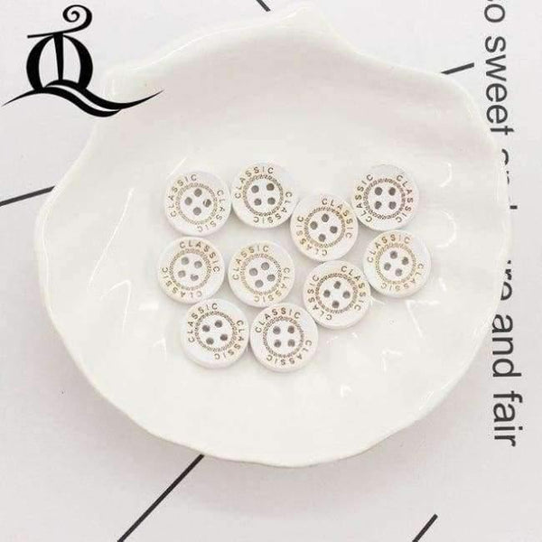 Planet Gates Multi-Colored 10 color mix British style white 100pcs picture Print 4 Holes Wooden Buttons 15mm Sewing Scrapbooking Crafts,tq BUTTONS 12