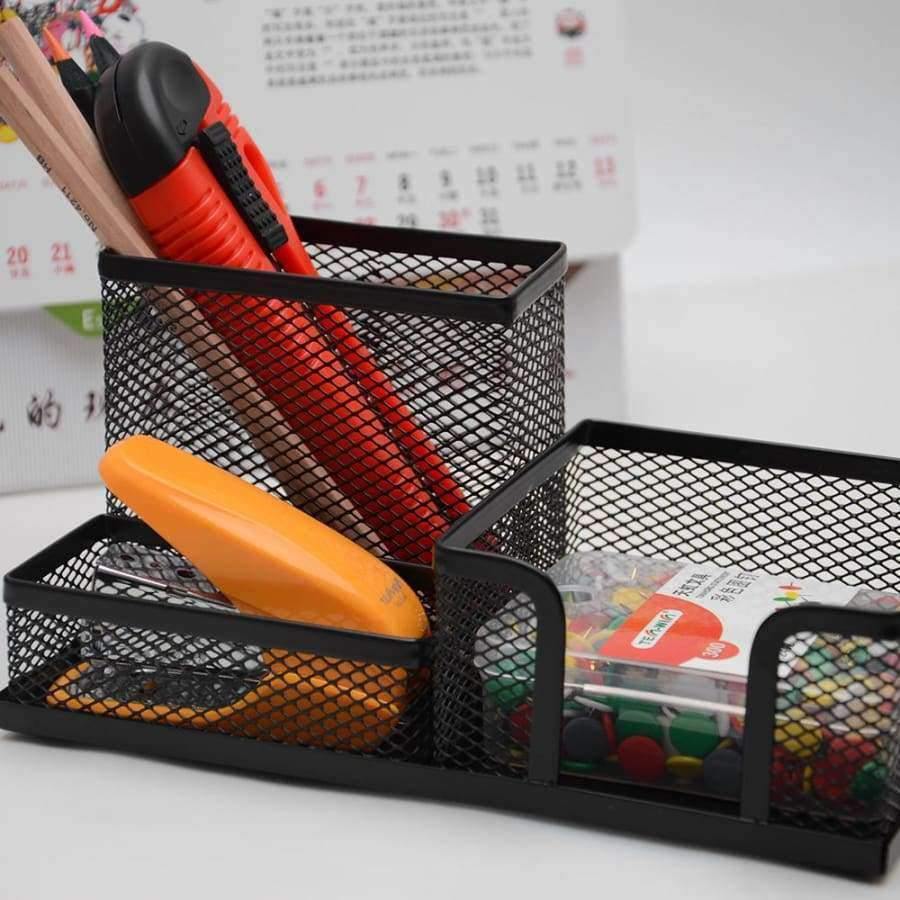 Planet Gates Multi-functional Mesh Desktop Storage Caddy Pen Holder Stand Stationery Container for Office School Supplies