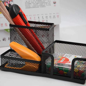 Planet Gates Multi-functional Mesh Desktop Storage Caddy Pen Holder Stand Stationery Container for Office School Supplies