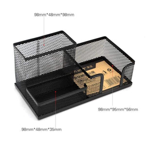 Planet Gates Multi-functional Mesh Desktop Storage Caddy Pen Holder Stand Stationery Container for Office School Supplies