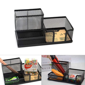 Planet Gates Multi-functional Mesh Desktop Storage Caddy Pen Holder Stand Stationery Container for Office School Supplies